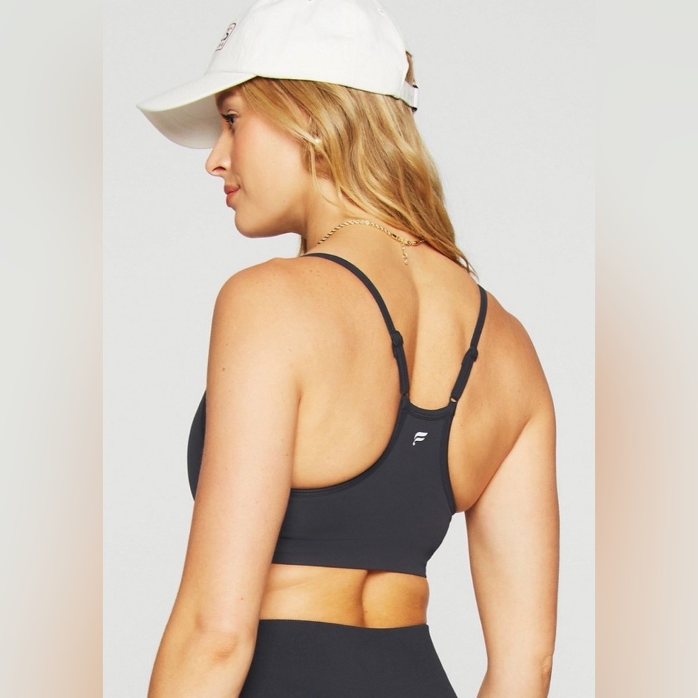 Fabletics Navy Racerback Sports Bra - Picture 2 of 4